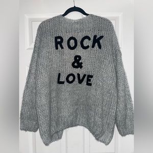 ELAN ROCK & LOVE Gray Knitted Cardigan / Sweater